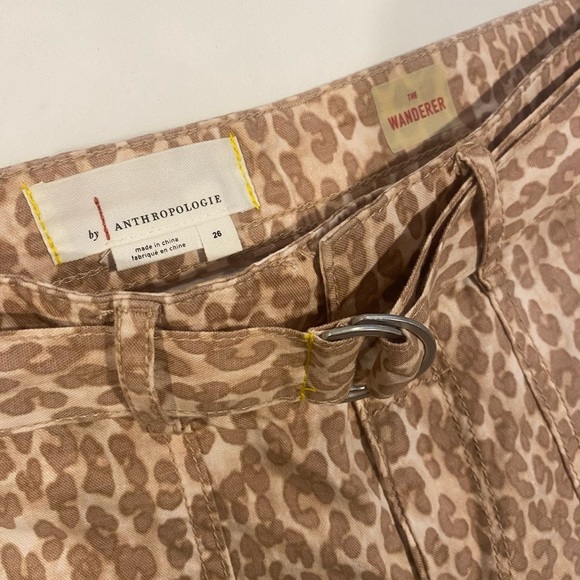 Anthropologie Wanderer Utility Pants Leopard Print - Picture 2 of 3